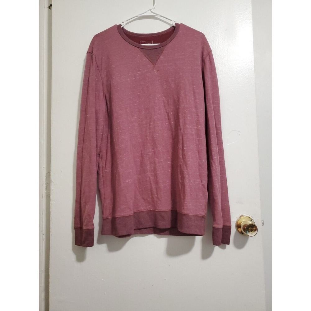 Men's Maroon Sweater L Sonoma Goods For Life Cotton/Polyester/Rayon